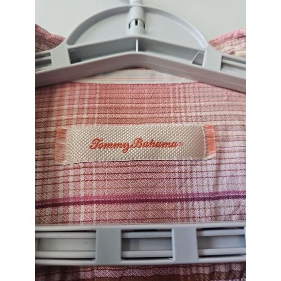 Tommy Bahama 100% Silk Plaid Checked Shirt Short Sleeve Men's Size XL - Picture 4 of 8